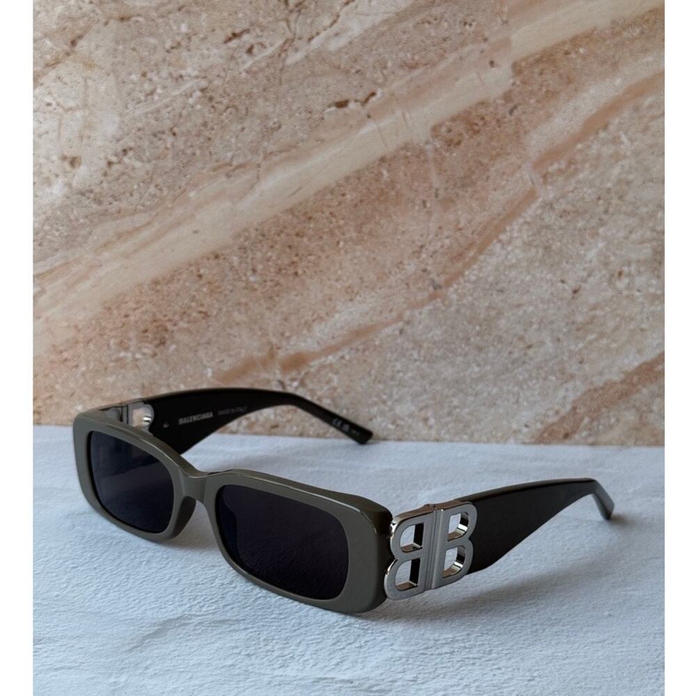 NEW Balenciaga BB0096S Dynasty Sunglasses in Grey Silver
